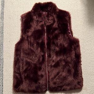J. Crew purple furry vest